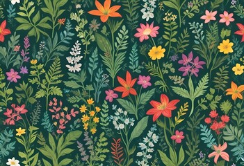 Fototapeta premium summertime textile pattern