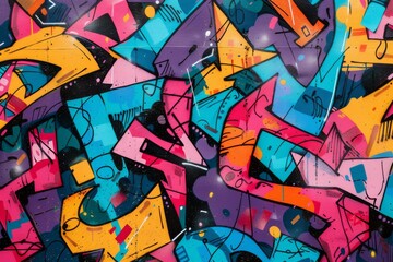 Abstract Graffiti Art on a Wall