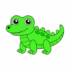 Alligator  colorful vector, and illustration  white background 