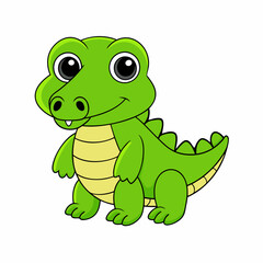 Alligator  colorful vector, and illustration  white background 