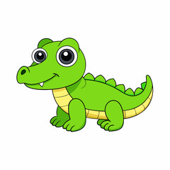 Fototapeta premium Alligator colorful vector, and illustration white background 