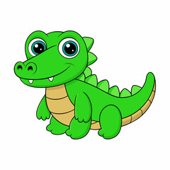 Fototapeta premium Alligator colorful vector, and illustration white background 