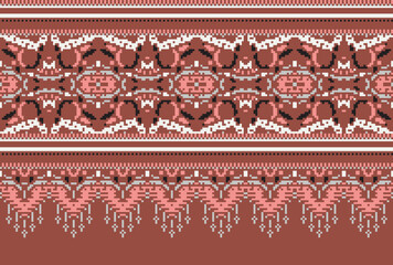 Traditional Seamless Ethnic Pattern background design in aztec, tribal, fabric, native style illustration vector