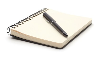 Notebook on white background isolated