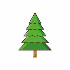 Pine Tree Icon: A Vector Illustration