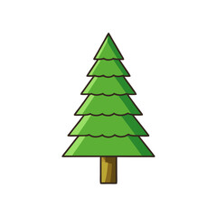 Pine Tree Icon: A Vector Illustration