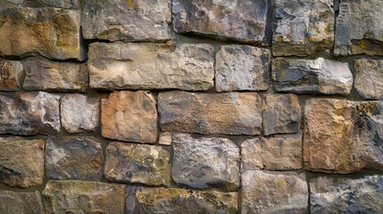 Fragment of aged stone wall as a textured background