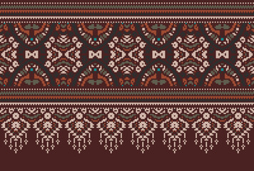 Traditional Seamless Ethnic Pattern background design in aztec, tribal, fabric, native style illustration vector