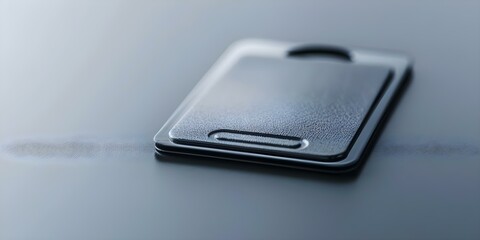 Detailed image of RFID security access badge technology in closeup view. Concept RFID Technology, Security Badge, Access Control, Close-up View, Detailed Image