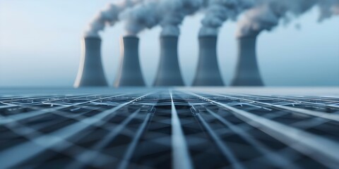 Hightech algorithms optimize carbon allowance allocations in ca. Concept Carbon Allowance Allocation, High-Tech Algorithms, Sustainability, Carbon Footprint, Climate Change