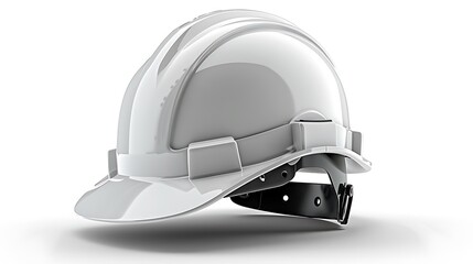Fototapeta premium White Engineering Hard Hat Isolated on White Background