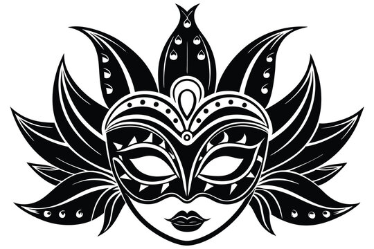 recommend clip art: mardi gras mask, carnival mask vector illustration