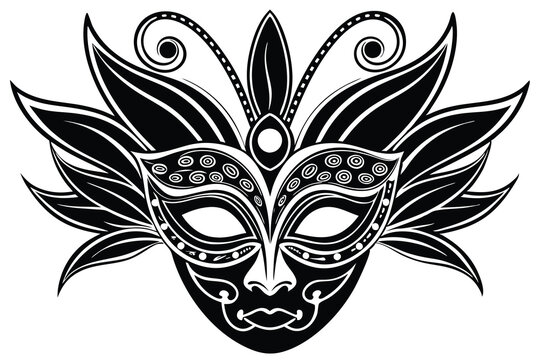 recommend clip art: mardi gras mask, carnival mask vector illustration