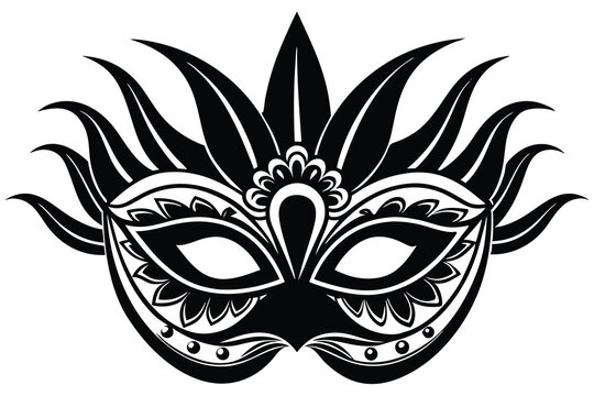 recommend clip art: mardi gras mask, carnival mask vector illustration