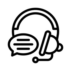 headset line icon
