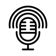 microphone line icon