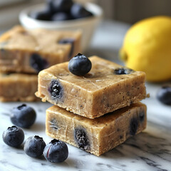 Lemon Blueberry Protein Squares: Tangy and Wholesome