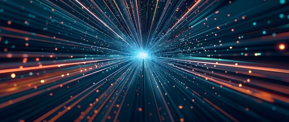 Fototapeta premium Retro Vintage Abstract Background with Geometric Shape and Speed Motion Perspective Line