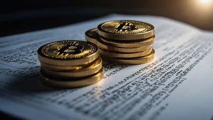 Stack of Gold Coins, Close Up, Currency, Pile of Wealth and Savings, Background
