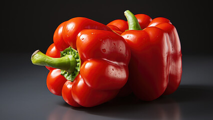A bell pepper with empty background. Created with generative AI