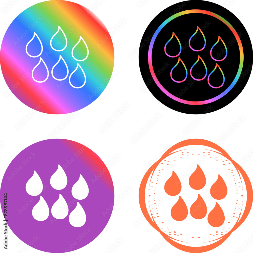 Sticker humidity vector icon