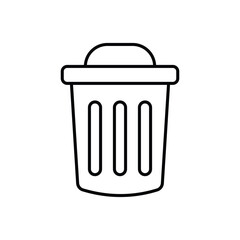 trash can icon design with white background stock illustration