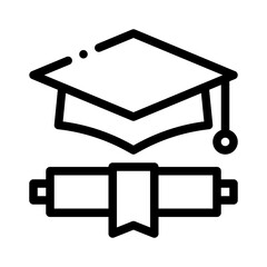 graduation line icon
