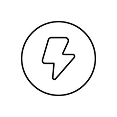 lightning bolt icon design with white background stock illustration