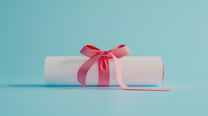 Isolated mockup of diploma and certification