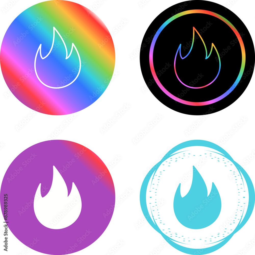 Wall mural Fire Vector Icon