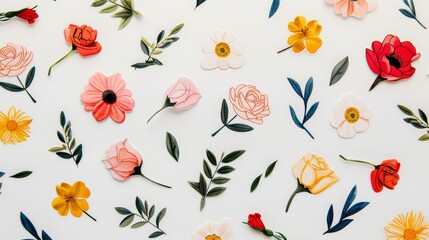 Fototapeta premium Set of scented stickers for aromatherapy, beautifully crafted with floral and herbal patterns, designed to uplift mood and atmosphere