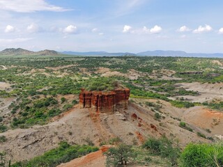  the ancient archeological site of   olduvai gorge in the eastern serengeti plain, ngorongoro...