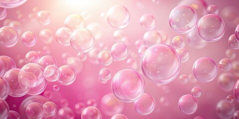 Romantic pink background with floating bubbles, romantic, pink, background, bubbles, floating, love, Valentine's Day, dreamy