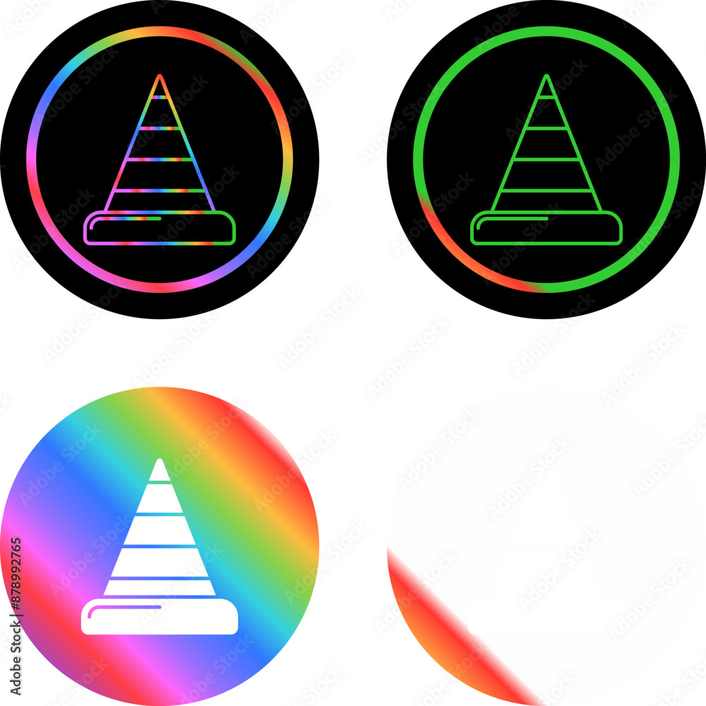 Canvas Prints cone vector icon