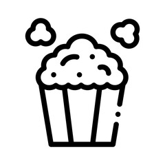 popcorn line icon