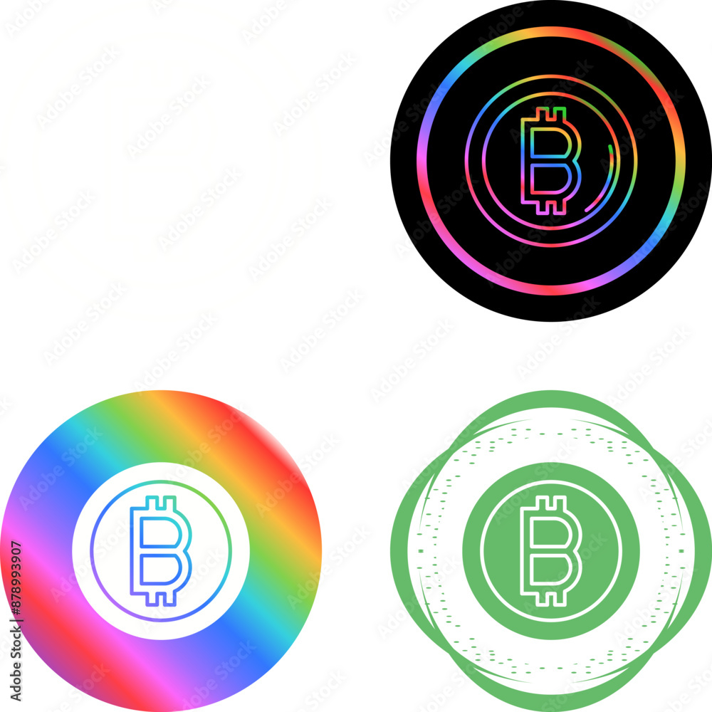 Canvas Prints bitcoin vector icon