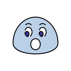 Surprised icon design with white background stock illustration