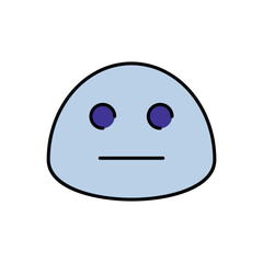 No Expression icon design with white background stock illustration