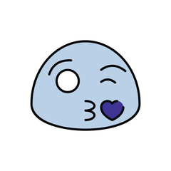 Kiss icon design with white background stock illustration