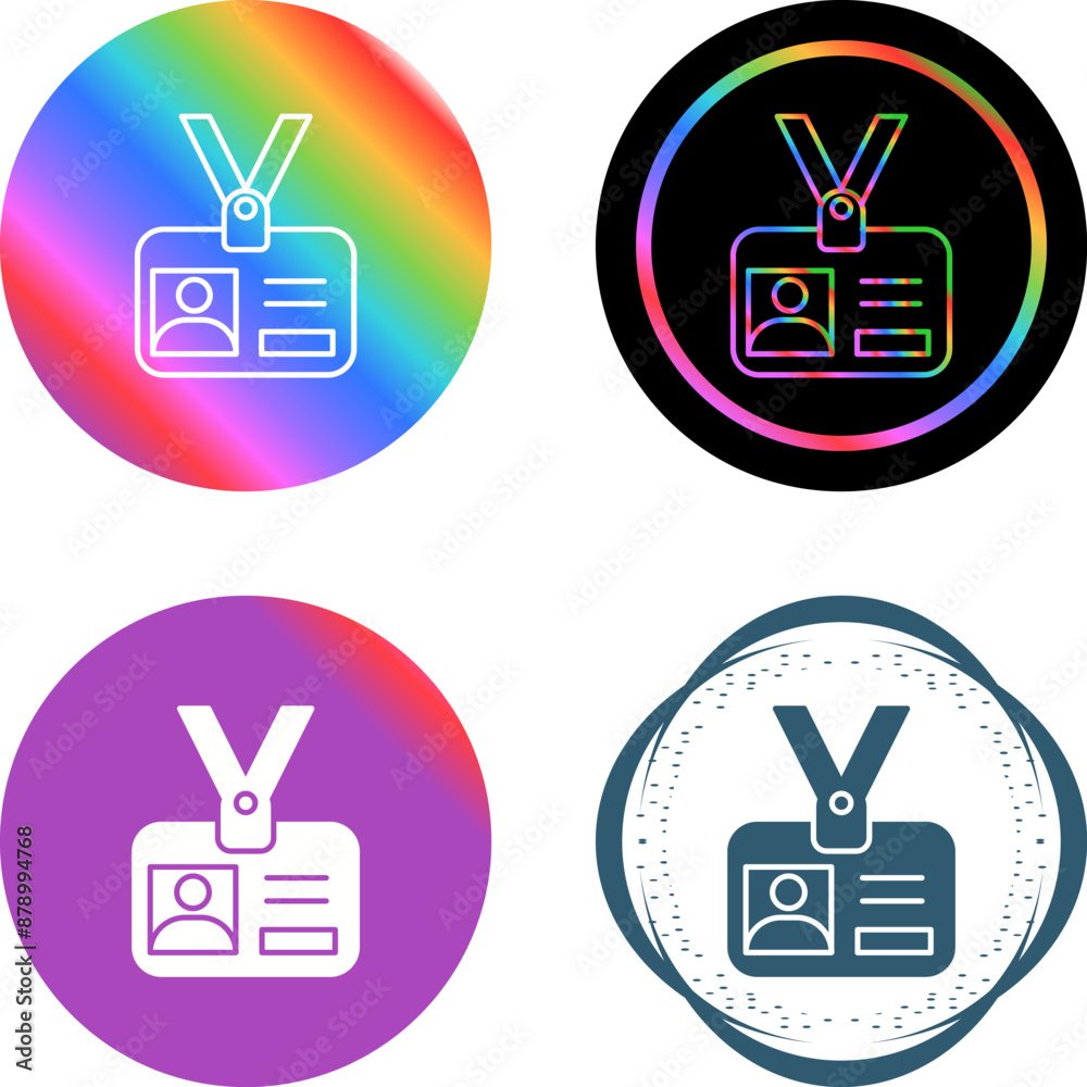 Poster id card vector icon