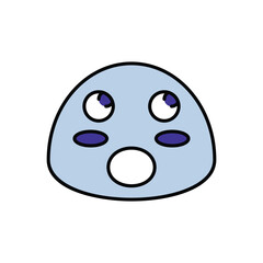 Embarrassed icon design with white background stock illustration