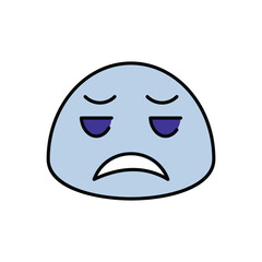 Disappointed icon design with white background stock illustration