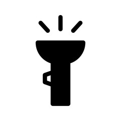 Flashlight Icon Vector Symbol Design Illustration