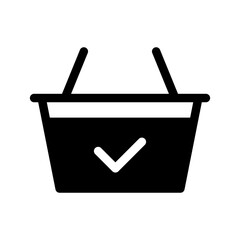 Shopping Basket Icon Vector Symbol Design Illustration