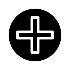 Plus Icon Vector Symbol Design Illustration