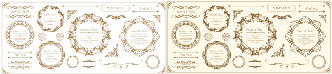 オシャレなフレームデザインセット