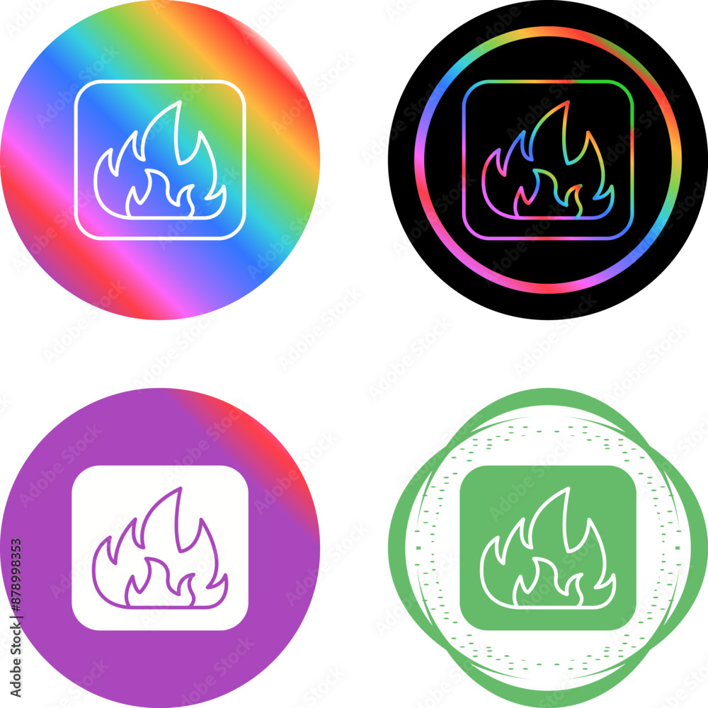 Poster fire vector icon