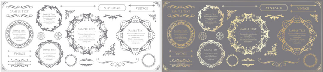 オシャレなフレームデザインセット