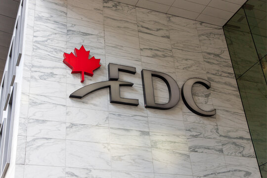 Ottawa, Canada - June 4, 2024: EDC headquarters in Ottawa downtown. Export Development Canada, Canada's export credit agency.