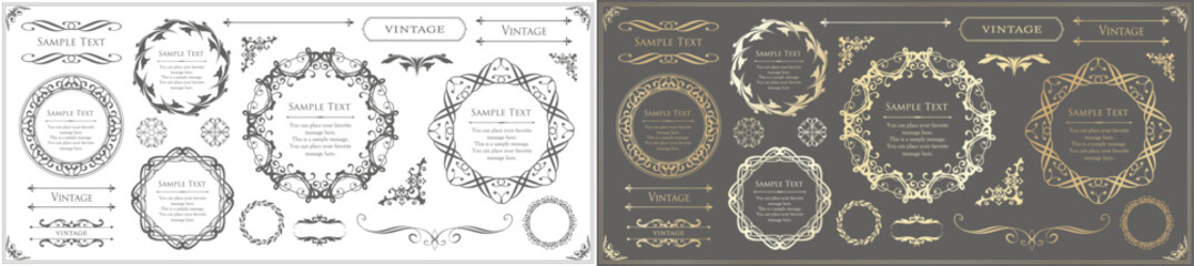 オシャレなフレームデザインセット